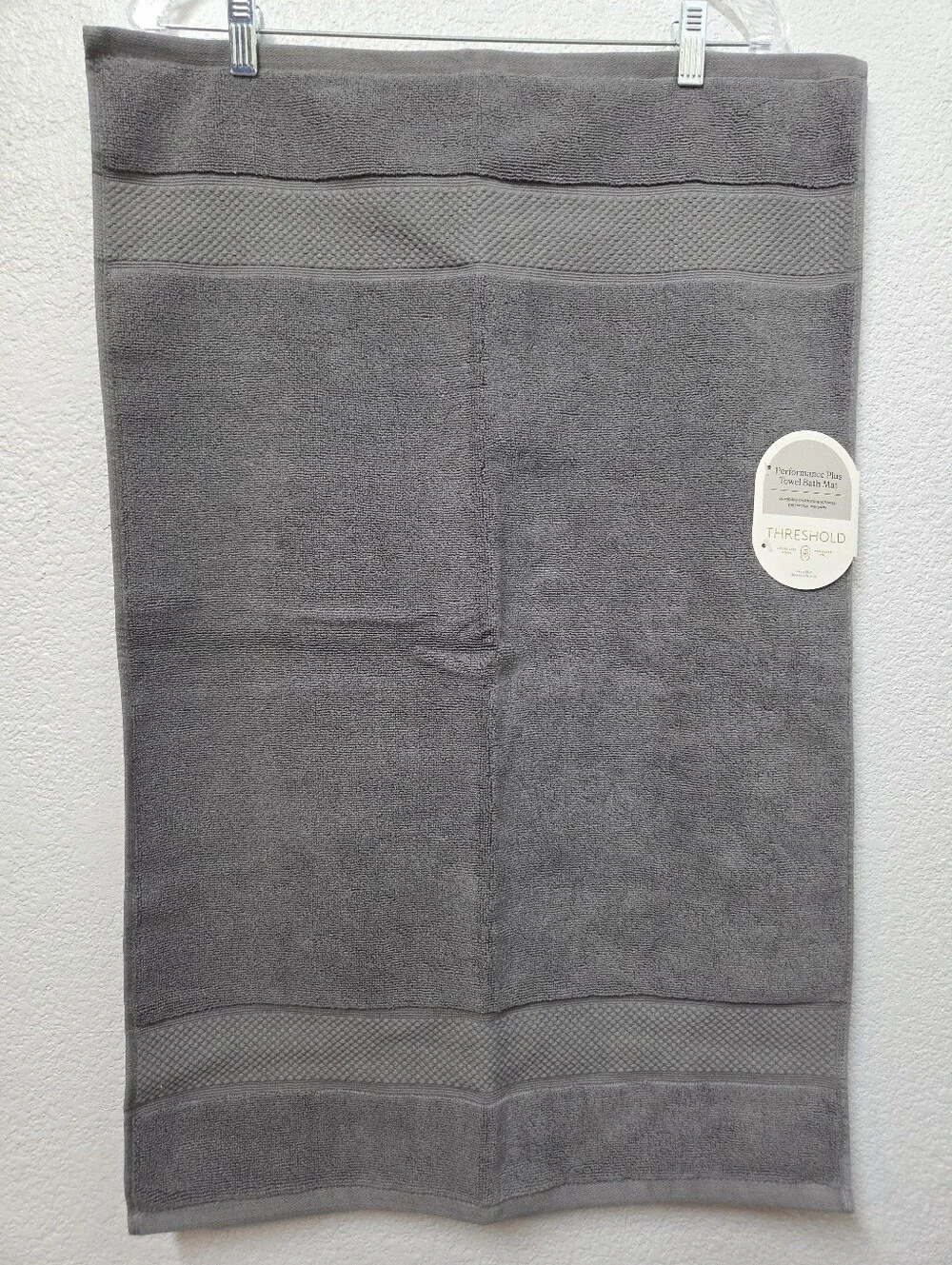 Threshold Performance Plus Towel Bath Mat Gray 20 Ib X 30 In Nwt